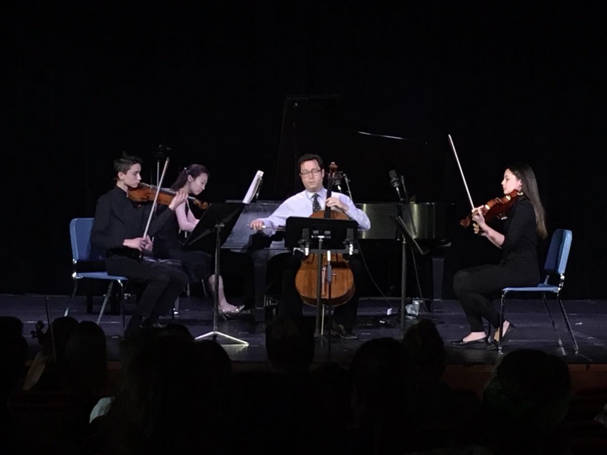 The Mozart Piano Quartet during one of our recitals